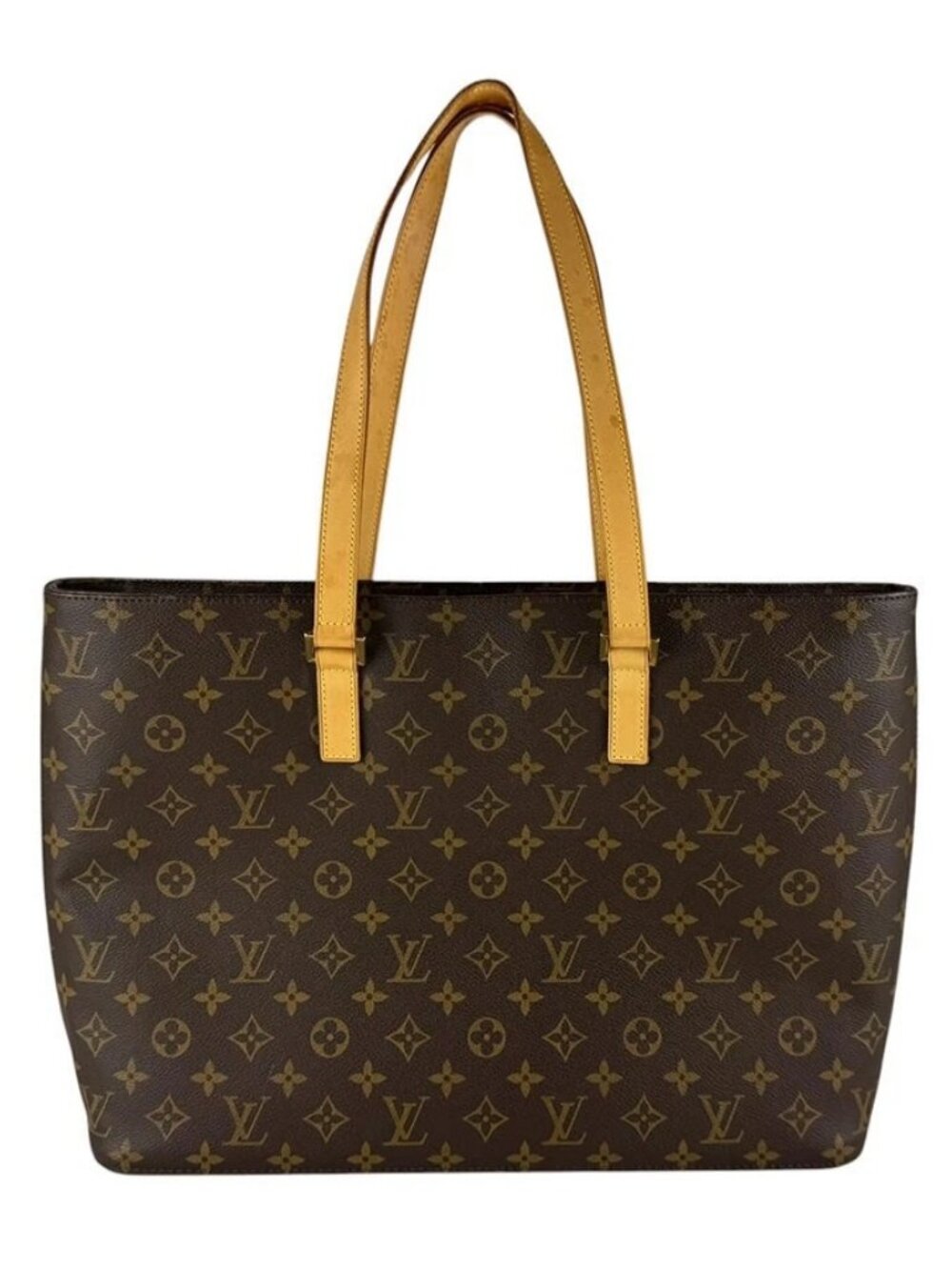 LOUIS VUITTON Monogram Luco Tote Shoulder Bag Brown